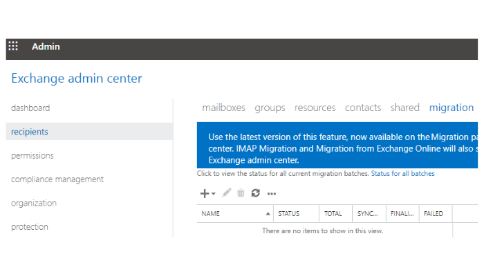 Migration Recipents Office 365