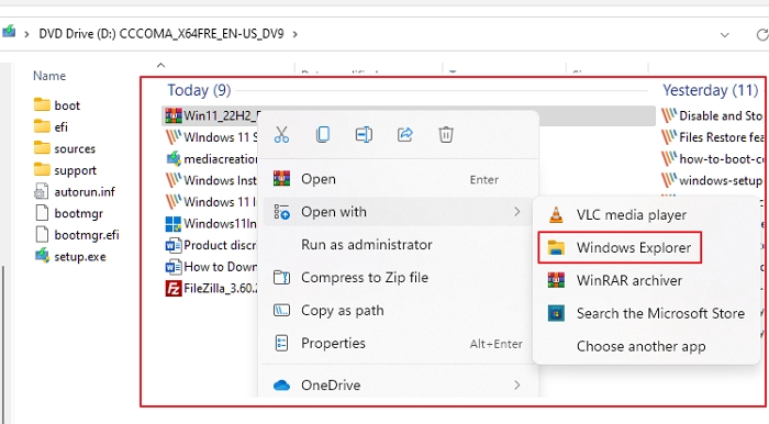 Open ISO with Windows Explorer