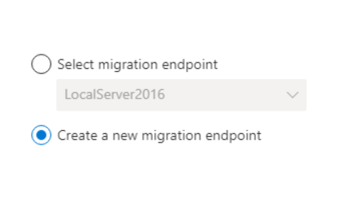 create new migration endpoints