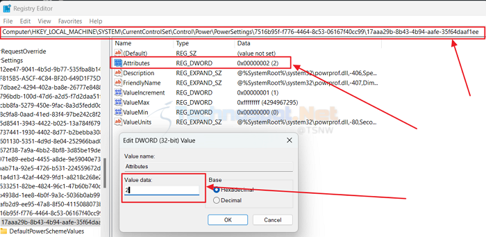 Adding The Automatically Dim Display Afer option in Windows using Registry editor