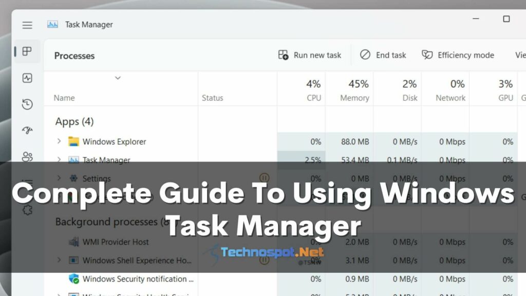 How To Use Windows 11 Task Manager (Complete Guide)