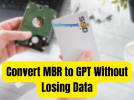 Convert MBR to GPT Without Losing Data
