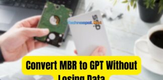 Convert MBR to GPT Without Losing Data