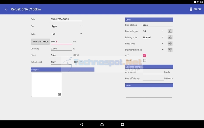 Fuel Logger Android Track Fuel