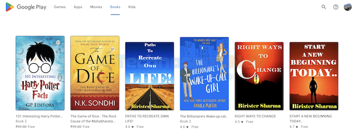 Google Play Bookstore