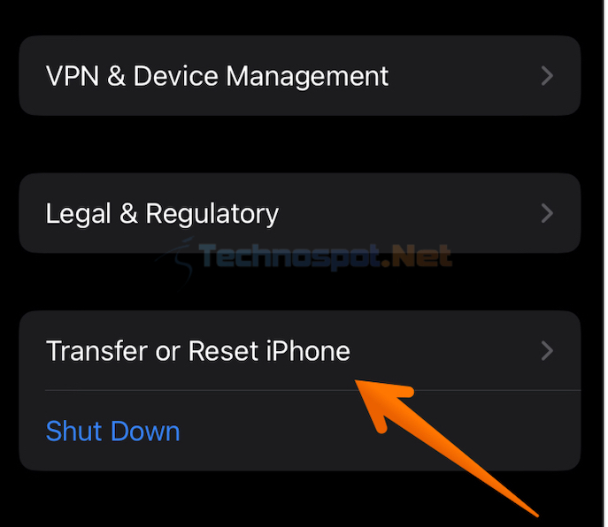 Transfer or Reset iPhone 