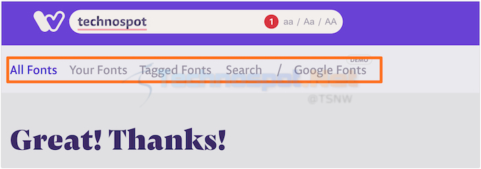 Choose Fonts in Wordmark