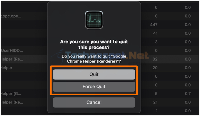 Quit or Force Quit Apps in Mac Using Activity Monitor