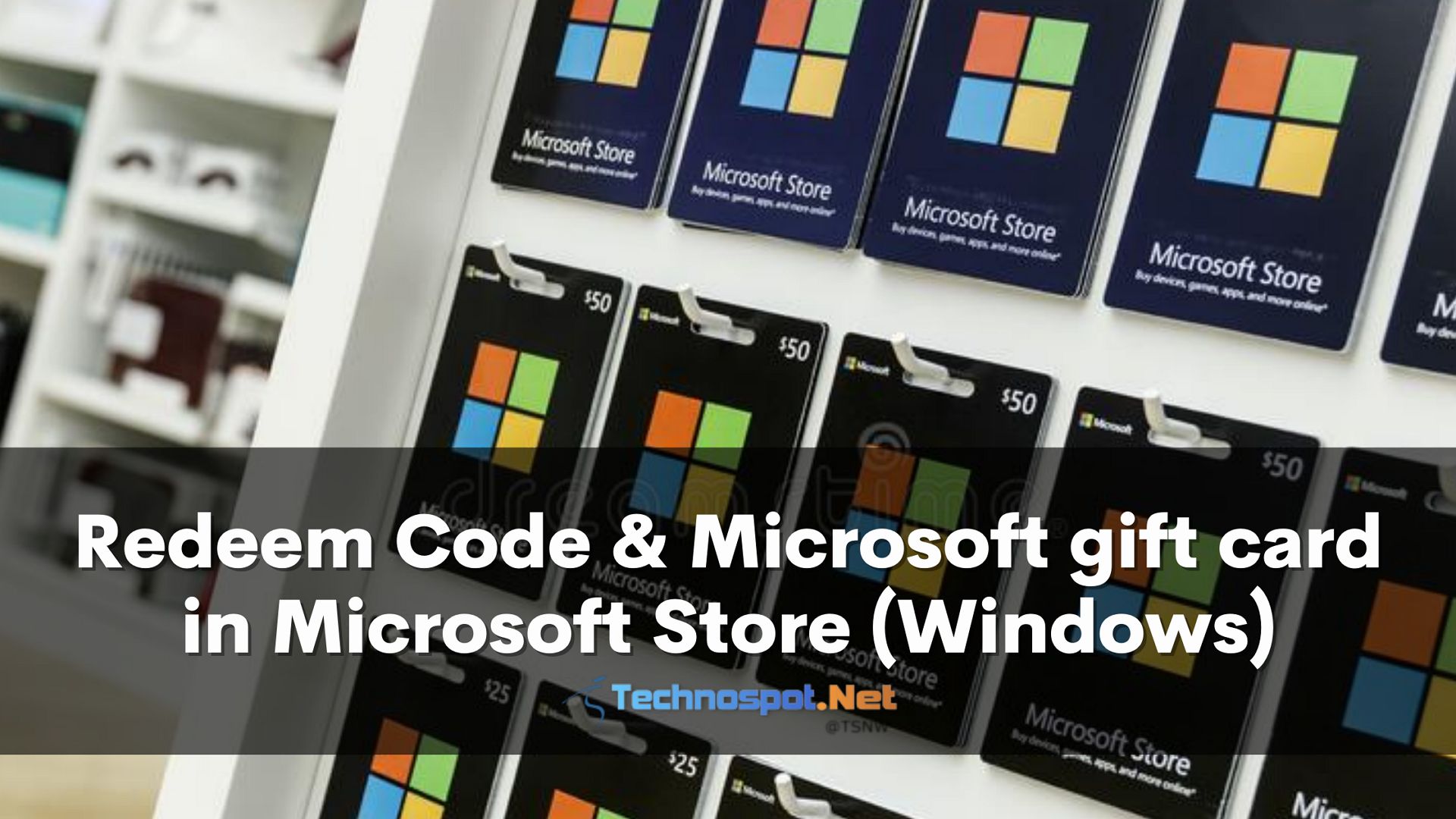 Redeem Code and Microsoft Gift Card in Microsoft Store Windows