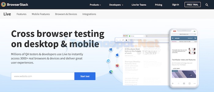 BrowserStack - Best Tool to Test Website Resolution