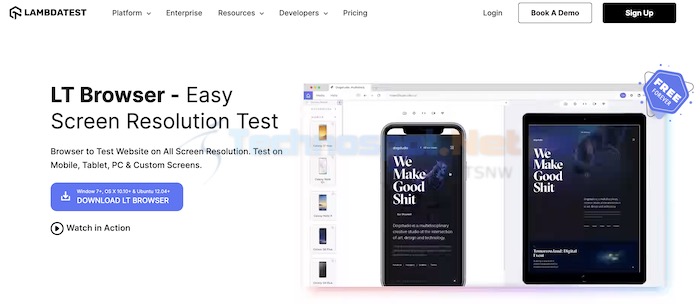 Lambadatest - Best Website Resolution Testing Apps