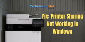 Printer Sharing Not Working in Windows