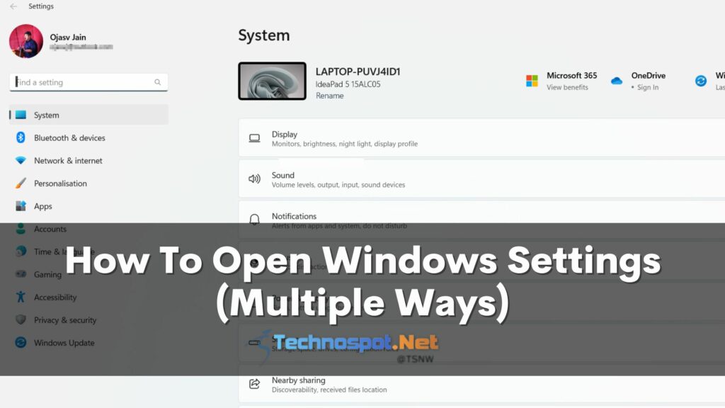 How To Open Windows Settings (Multiple Ways)