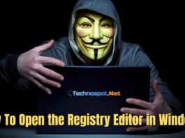 Open the Registry Editor in Windows