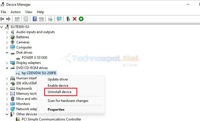 Reinstall Device From Device Manager
