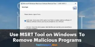 Use MSRT Tool on Windows To Remove Malicious Programs