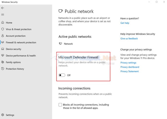 How To Disable Or Enable Microsoft Security Firewall In Windows?