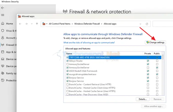 Allow App Through Firewall Windows