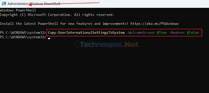 Copying Windows Regional and language settings to a new user account using Powershell