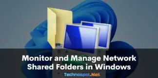 Monitor and Manage Network Shared Folders in Windows