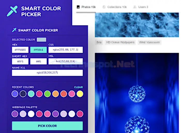 Smart Color Picker - Find Color Code of a WebPage