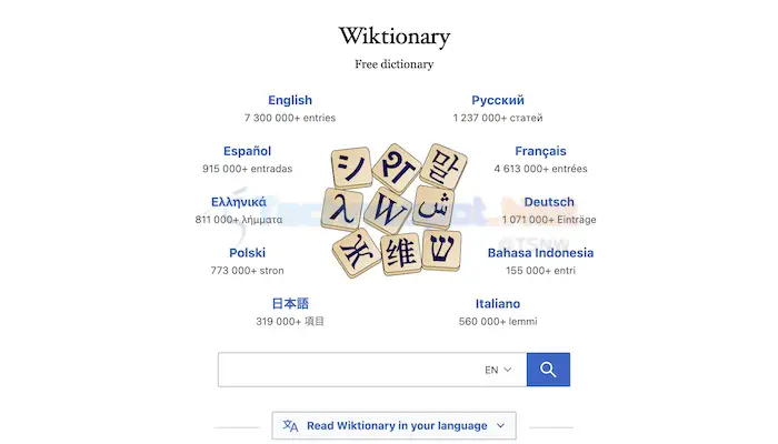 Wiktionary - A Free Multilingual Dictionary