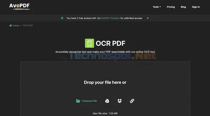 AvePDF - Convert PDF Files to Searchable Text