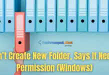 Cant Create New Folder Needs Permission Windows