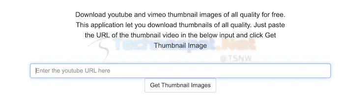 Download YouTube Video Thumbnails using YouTube Thumbnail Grabber