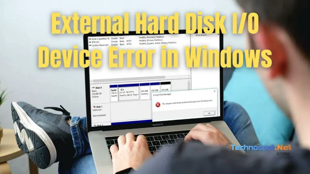 External Hard Disk IO Device Error in Windows