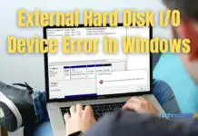External Hard Disk IO Device Error in Windows