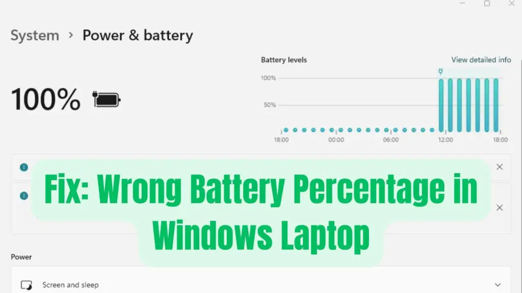 Fix Wrong Battery Percentage in Windows Laptop