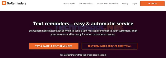 GoReminders - Free Tool to Send Automatic Text Reminders