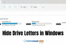 Hide Drive Letters in Windows