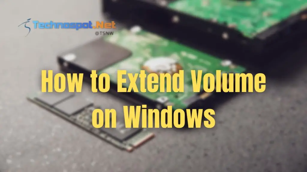 How to Extend Volume on Windows