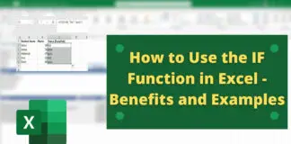 How to Use IF Function in Excel