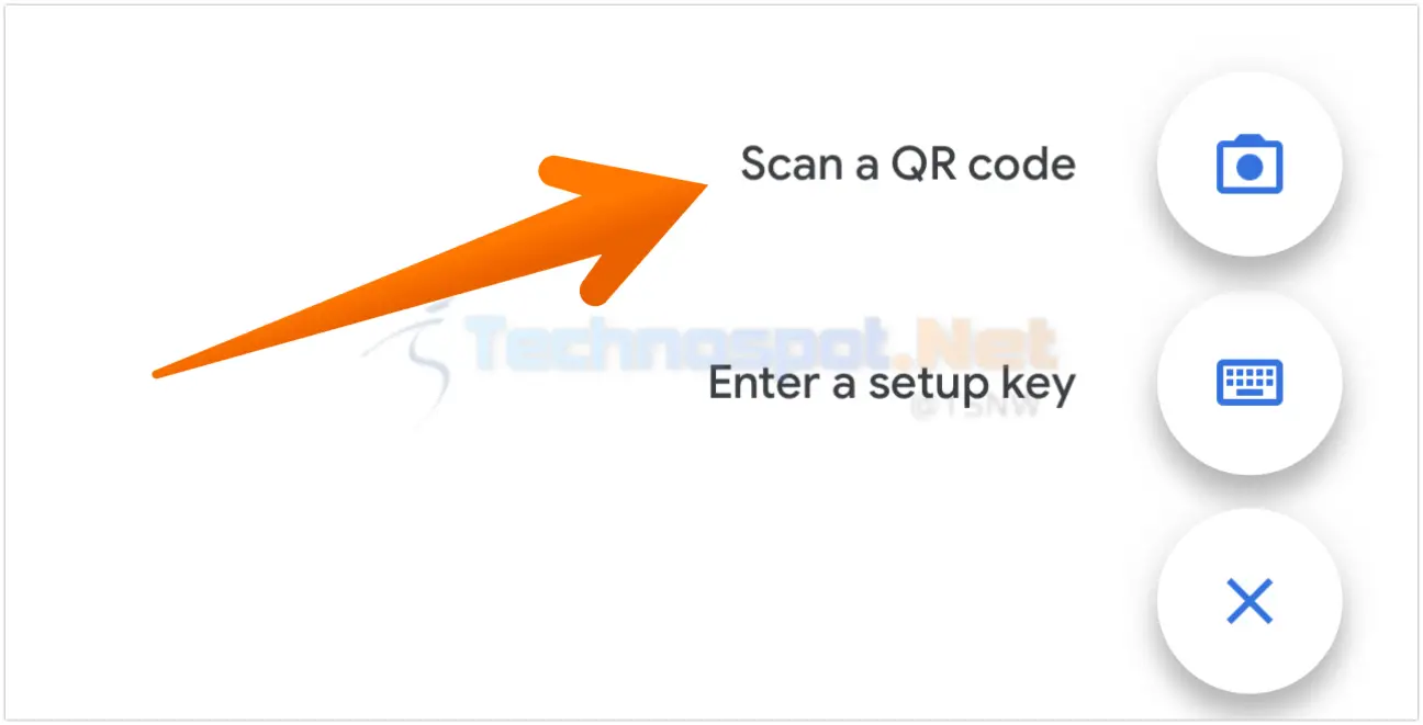 Scan a QR Code in Google Authenticator App to Restore Accounts