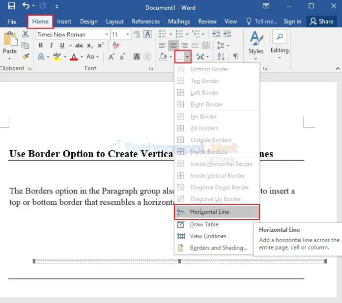 Six Quick Ways to Create Lines in Microsoft Office Word