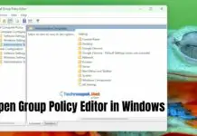 Open Group Policy Editor in Windows