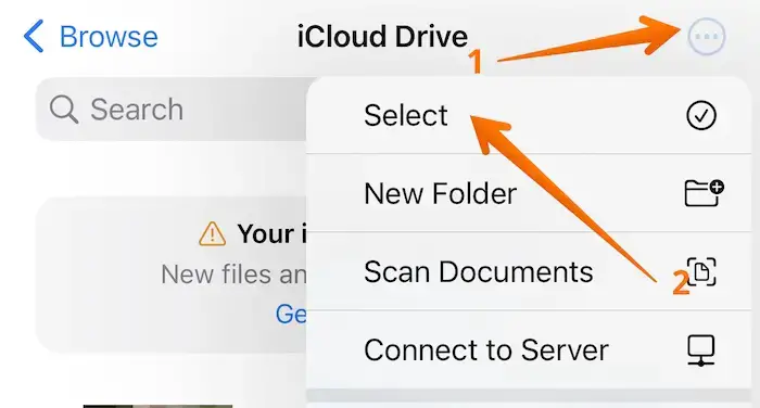 Send Scanned Documents iCloud Drive