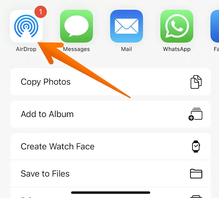 Share Files via AirDrop to Mac from iPhone