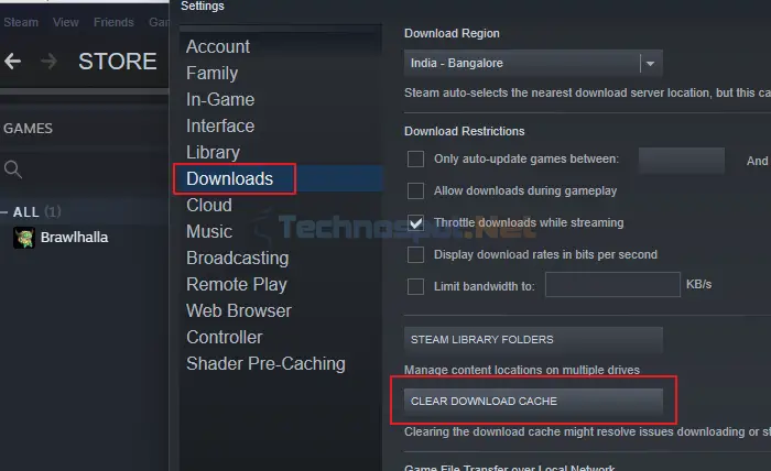 Clear Download Cache From Steam Client