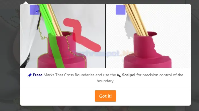 Eraser in Clipping Tool