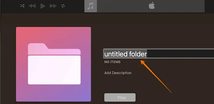Name the Playlist Folder in Mac