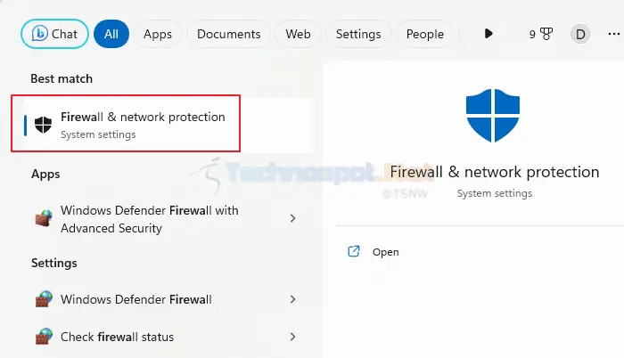Open Firewall & Network Protection