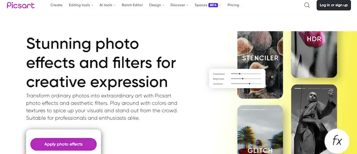 AI Powered Tool to Add Glamour Effects to Photos Picsart
