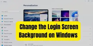 Change the Login Screen Background on Windows