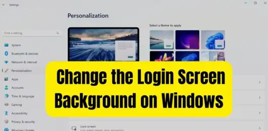 Change the Login Screen Background on Windows