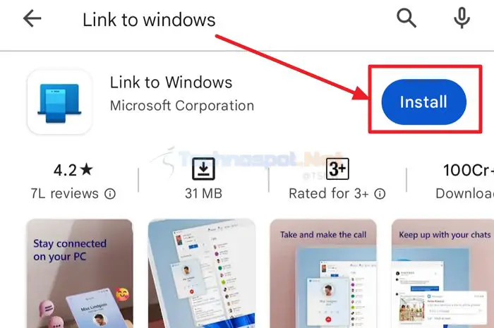 Download Link To Windows App In Google Play Store