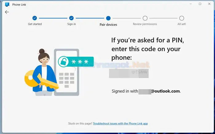 Pairing Phone Link And Android Using A Code